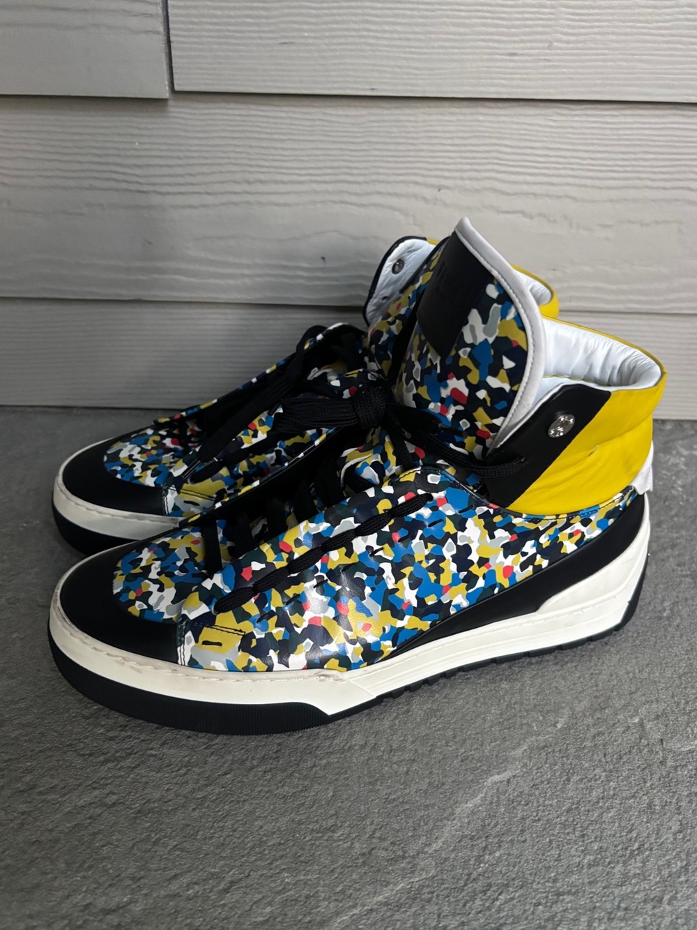 FENDI Speckled High Top Sneakers